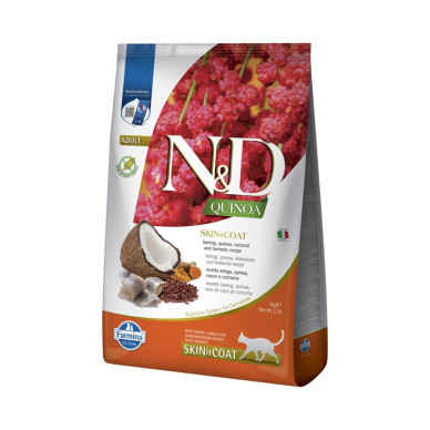Farmina ND Quinoa Skin Coat Herring Coconut hrana dietetica pisici adulte 5 kg
